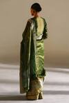 Shop_Mimamsaa_Green Pearl Tissue Silk Woven Saree_at_Aza_Fashions