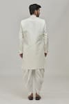 Shop_Arihant Rai Sinha_White Jacquard Woven Floral Motifs Sherwani Set _at_Aza_Fashions