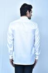 Shop_Samyukta Singhania_White Satin Silk Pintuck Full Sleeve Shirt _at_Aza_Fashions
