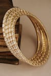 Buy_Smars Jewelry_Gold Plated Geometric Stone Embellished Bangles - Set Of 4_at_Aza_Fashions