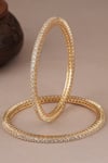 Buy_Smars Jewelry_Gold Plated Stone Embellished Bangles - Set Of 2_at_Aza_Fashions
