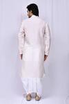 Shop_Nazaakat by Samara Singh_Cream Art Silk Floral Print Kurta And Dhoti Pant Set_at_Aza_Fashions