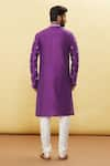 Shop_Arihant Rai Sinha_Purple Silk Embroidered Floral Kurta And Churidar Set _at_Aza_Fashions