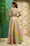 Alaya Advani_Multi Color Banarasi Chanderi Woven And Embroidered Mixed Panelled Lehenga Set_Online_at_Aza_Fashions