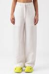 Shop_Genes Lecoanet Hemant_White Plain Flared Trouser _at_Aza_Fashions