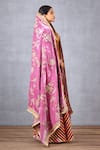 Shop_Torani_Pink Velvet And Crepe Print & Embroidery Ruzava Nadira Doshala  _at_Aza_Fashions