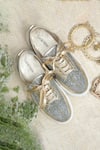 Shop_Coral Haze_Gold Melanie Shimmer Wedding Sneakers _at_Aza_Fashions