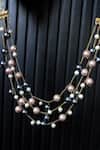 Buy_Do Taara_Multi Color Layered Pearl Necklace _at_Aza_Fashions