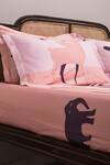 Shop_Kyoona_Pink 100% Cotton Printed The Basharat Animal Bedsheet Set _at_Aza_Fashions