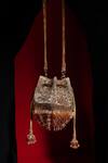 Buy_Aomidori Shimai_Gold Crystals And Cut Dana Embellished Starship Bucket Bag _at_Aza_Fashions