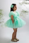 Shop_Lil Angels_Green Embellished Dress _at_Aza_Fashions