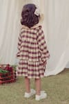 Shop_Bagichi_Beige Cotton Flannel Check Bunny Lea Dress  _at_Aza_Fashions