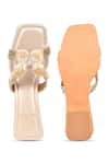 Shop_Kaltheos_Gold Embellished Luna Strappy Block Heel Sandals _at_Aza_Fashions