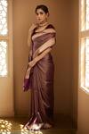 Shop_Devissha_Purple Pure Katan Silk Paisley Handloom Pattern Banarasi Saree_at_Aza_Fashions