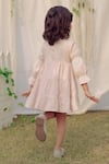 Shop_Bagichi_Pink 100% Cotton Corduroy Embroidery Bunny Eloise And Garden Dress  _at_Aza_Fashions