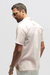 Shop_Terra Luna_Pink 100% Organic Handloom Cotton Beach Shirt _at_Aza_Fashions