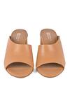 Shop_Vanilla Moon_Brown Evie Asymmetric Strap Leather Mules_at_Aza_Fashions