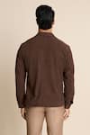 Shop_Gargee Designers_Brown Corduroy In Man Made Fibre Shacket Top _at_Aza_Fashions