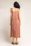 Shop_Doodlage_Orange Modal Yui Floral Print Dress_at_Aza_Fashions