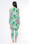Shop_PS Pret By Payal Singhal_Grey Crepe Printed Kuno V Neck Kurta And Pant Set _at_Aza_Fashions