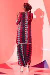 Shop_Esha L Amin_Multi Color Viscose Crepe Printed Geometric Coachella Dhoti Pant _at_Aza_Fashions