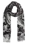 Shop_Shingora_Black Woven Abstract Pattern Stole _at_Aza_Fashions