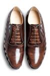 Shop_Dmodot_Brown Leather Ferraro Bruno Oxford Shoes_at_Aza_Fashions