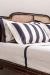 Shop_Kyoona_Blue 100% Cotton Printed The Bageecha Stripe Bedsheet Set _at_Aza_Fashions