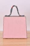 Shop_Soniya G_Pink Pearls, Sequins Embellished Rectangle Shaped Clutch_at_Aza_Fashions