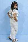 Shop Littlecheer White Cotton Embroidery Swan Fairy Schiffli Jumpsuit at Aza Fashions Shop_Littlecheer_White Cotton Embroidery Swan Fairy Schiffli Jumpsuit _at_Aza_Fashions