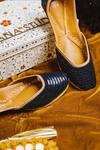 Shop_Cilwana Studio_Black Embroidered Sequin Work Juttis _at_Aza_Fashions