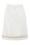 Shop_Tiber Taber_White 100% Cotton Fish Pre-stitched Mundu Dhoti _at_Aza_Fashions