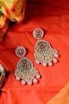 Buy_Ishhaara_Gold Plated Kundans Pearl Drop Long Earrings _Online_at_Aza_Fashions