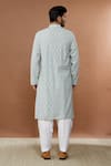 Shop_Aham-Vayam_Grey Cotton Embroidered Floral Bandhan Kurta And Patiala Set _at_Aza_Fashions