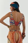 Shop_Aseem Kapoor_Multi Color Cotton Silk Printed Bead Adah Embroidered Corset Blouse  _at_Aza_Fashions