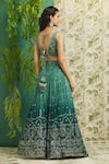 Alaya Advani_Green Georgette Printed And Embroidered Bandhani Pleated Lehenga Set For Women_Online_at_Aza_Fashions
