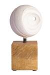 Shop_H2h_White Wood Hemisphere Sculpture Table Decor_at_Aza_Fashions