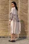 Shop_Ayaka_Ivory Viscose Tabby Pintuck And Block Print Dress_at_Aza_Fashions