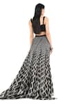 Shop_Rohit Gandhi + Rahul Khanna_Black Chiffon Diamond Gradient Skirt _at_Aza_Fashions