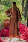 Shop_Pooja-Keyur_Multi Color Cotton Silk Embroidered Aari Round Kurta And Pant Set _at_Aza_Fashions