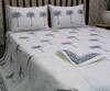 Shop Cocobee White 100% Cotton Hand Block Print Palm Tree Bedcover Set at Aza Fashions Shop_Cocobee_White 100% Cotton Hand Block Print Palm Tree Bedcover Set_at_Aza_Fashions