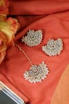 Buy_Ishhaara_Gold Plated Kundans Pearl Chandbalis Set _Online_at_Aza_Fashions