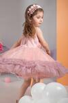 Shop_Hoity Moppet_Pink Tulle, Satin Rhinestones Angel Embellished Dress_at_Aza_Fashions