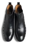 Shop_Dmodot_Black Leather Sprazzo Nera Chelsea Boots_at_Aza_Fashions