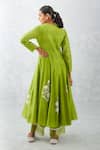 Shop Devnaagri Green Chanderi, Silk Organza Pearls, Embroidery Ikat Print Anarkali Palazzo Set at Aza Fashions Shop_Devnaagri_Green Chanderi, Silk Organza Pearls, Embroidery Ikat Print Anarkali Palazzo Set _at_Aza_Fashions