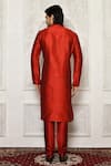 Shop_Arihant Rai Sinha_Orange Dupion Silk Solid Full Sleeve Kurta_at_Aza_Fashions