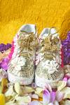 Shop_Chal Jooti_White Embellished Bohemian Butterfly Wedding Sneakers _at_Aza_Fashions