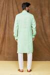 Shop_Samyukta Singhania_Green Premium Linen Cotton Pintuck Bodice Kurta _at_Aza_Fashions