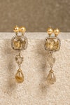 Shop_Tarun Tahiliani_Gold Plated Fresh Water Pearls Routille Long Earrings _at_Aza_Fashions