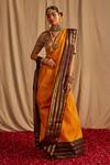 Shop_Paaprika_Yellow Kanjivaram Silk Handwoven Saree_at_Aza_Fashions